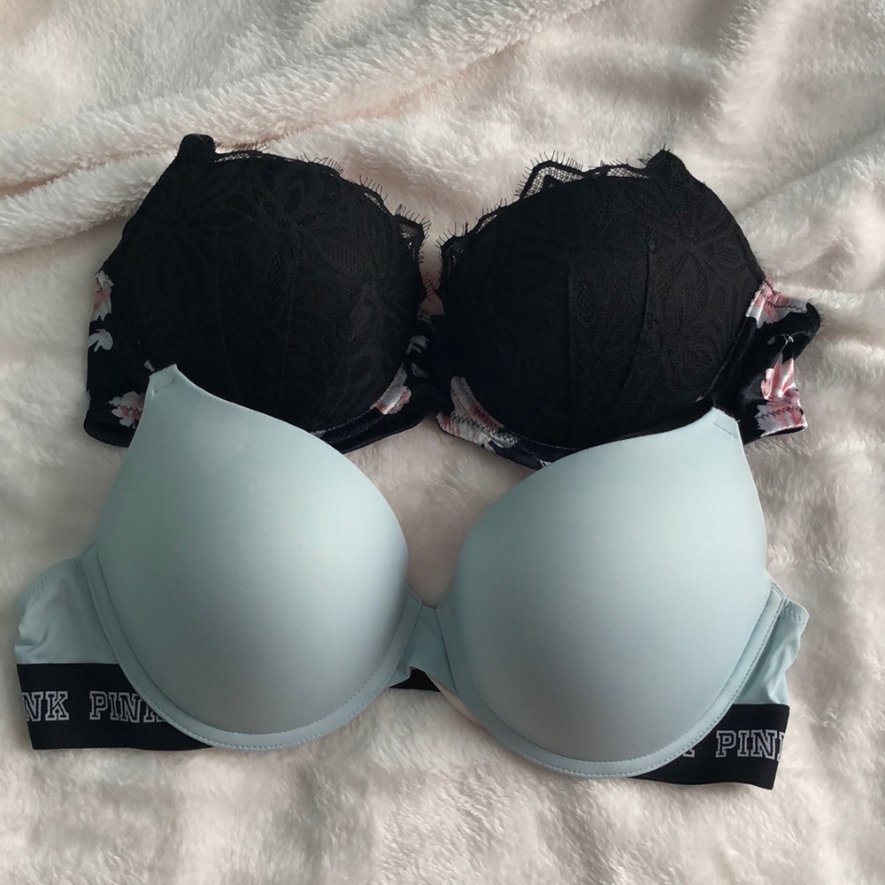 2 Pink Bras 36C